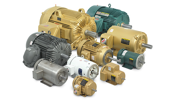 A diverse assortment of electric motors and Arle Compressors of Florida in various sizes and colors, showcasing a range of design options for industrial applications.