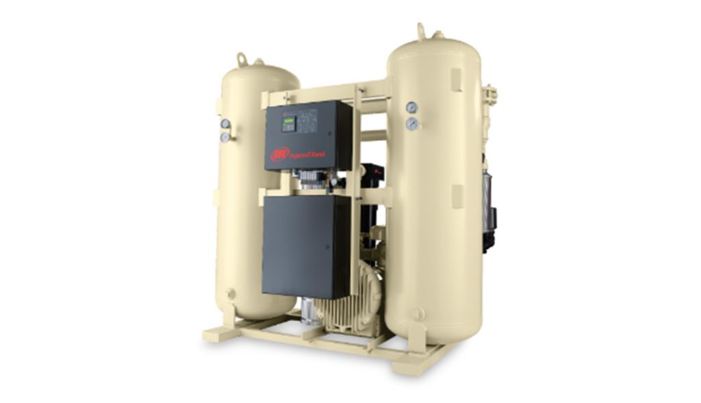 Arle Compressors of Florida industrial air compressor system on a white background.