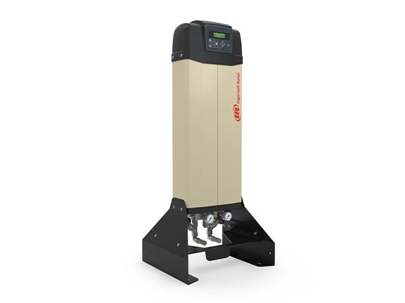 A modern tire changer machine with electronic display and beige casing, designed for mounting and dismounting tires by Arle Compressors of Florida.