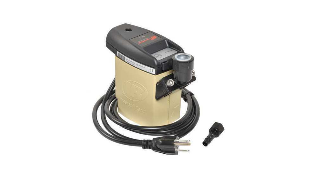 A voltage converter with a power cord and plug from Arle Compressors of Florida, designed to adapt electronic devices to different voltage standards.